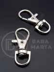 Carabine argintie 35x13mm, gaura 8.5mm, 5 bucati 301519