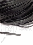 Panglică neagră 6x2mm piele naturală 1 metru 421129