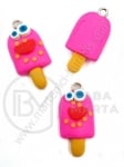 Pendant ice cream din rășină ~28x~16mm gaură 2mm 1 pachet 2 buc 335883