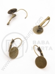 Vârf cercei 26x14mm culoare bronz antic 1 pachet 10 buc 301823