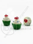 Pendant din rășină cupcake-muffin ~30x~24mm gaură 2mm 1 paquet 2 buc 335865