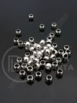 Mărgele din oțel 4x3mm, culoare argintie, gaură 1.5mm, 1 pachet, 20 buc. 305692