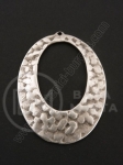 Pandantiv metalic 64x47mm culoare argintie gaură 2mm 1 buc 309740