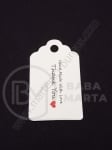 Etichete carton 50x30x0.4mm gaură 5mm 1 pachet 20 buc 111228
