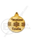 Figurină 35x30x3mm Crăciun Fericit 1 pachet 5 buc 182702