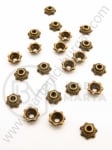 Mărgele florale metallice 5x2mm culoare bronz antic 50 buc 309293