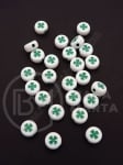 Mărgele trifoi verde 7x4mm, gaură 1.4mm, 1 pachet 40g ~290 buc 312790