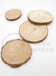 Bloc de lemn rotund 30~60x5~5.5mm 1 pachet 5 buc 182285
