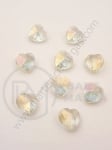 Inimă cristal 10x10x7mm imitație Swarovski galben efect deschis AV 1 pachet 5 buc 335395