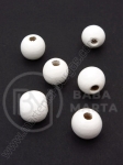 Bilă de lemn 12x11mm gaură albă 4mm 1 pachet 40g ~68buc 321171
