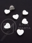 Margele SSV inimă 11x12x5mm alb 1 pachet 10 buc 318412
