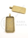 Pandantiv 49x22mm baza bronz antic pentru instalare 38x18mm 1 pachet 2 buc 306808