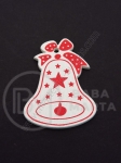 Clopoțel de Crăciun din lemn 50x36x3mm hole 2mm 1 pachet 5 buc 182328