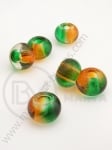 Mărgele pictate 15x10mm două culori gaură 5mm 1 buc 335129