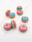 Mărgele colorate din cauciuc 14x8mm gaură 5mm 1 pachet 5 buc 311403