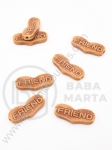 Inimă imitație lemn 11x24mm 1 pachet 40g ~47 buc 312125