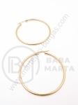 Cercei rotunzi din OȚEL 50x2mm color aurie 1 pereche 281295