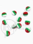Mărgele de caucait albe, versi, red 8x4mm 1 pachet 50 buc 312519