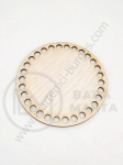 Bază din lemn 150x3mm pentru tricotat și decorat, găuri 10mm, 1 bucată 182299