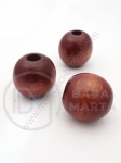 Bilă de lemn maro ~24mm gaură ~6mm 1 pachet 10buc 321316