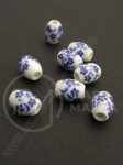 Mărgele de porțelan 10x8mm gaură pictătă 2.5mm 1 buc 335075