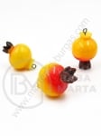 Pandantiv din rășină cu rodie ~30x~21mm gaură 2mm 1 pachet 2 buc 335719