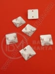 Piatră acrilică 10mm albă pentru cusut 50 buc 153040