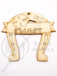 Potcoavă de lemn pentru noroc 100x95mm hole 4mm 1 pachet 5 buc 181559