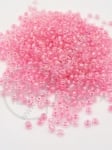 Mărgele de vitola transparente cu fir roz 2mm 50g 332104