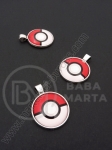 Pandantiv Pokemon Go 36x28mm culoare argintie 1 buc 307084
