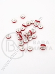 Șaibă 4x2mm cu cristale roșii albe 10 buc 301903
