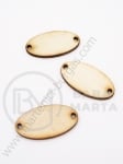 Set oval din lemn 35x19mm, gaură 3.5mm, 1 pachet, 20 buc. 181568