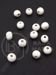 Bilă de lemn 7x6mm gaură albă 3mm 1 paquet 40g ~315 buc 321168