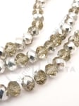 Collier cu cristale 8x6mm half auriu-argintiu ~72 buc 44cm 1 buc 342465