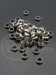 Mărgele 4x1.5mm OȚEL (304) culoare argintie gaură 3mm 1 pachet 20 buc 305776