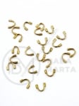 Element cablu ~7x5x1.5 OȚEL (316) gaură aurie 0.7mm 1 pachet 4 buc 305874