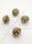 Mărgele Indonezia ~15x~14mm lucrate manual gaură 2mm 1 buc 308563