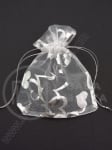 Saculet pentru bijuterii 9x7cm organza alb 1 pachet 10 buc 461149