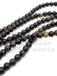 Obsidian cu luciu auriu, bilă de 6mm, 40cm ~62 pieces 1 buc. 352543