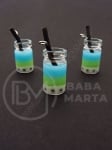 Pendant sticla borcan 18x10mm cu smoothie de fructe 1 pachet 2 bucati 335590