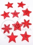 Figurină de Crăciun mix 26,5~30x30~31x2,5mm lemn roșu 1 pachet 10 buc 182228