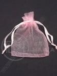 Saculet pentru bijuterii 7x9cm organza roz 1 pachet 10 buc 461268