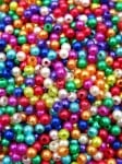 Mărgele din plastic 4mm, gaură mixtă 1mm, 1 pack 40g ~1300 pcs 312850