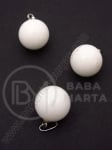 Pandantiv sferă 14mm cuarț alb 1 buc 355299