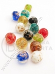 Mărgele de sticlă 12mm gaură lampwork 2mm 1 buc 335190