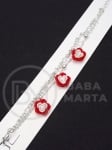 Martenitsa metalică ambalată cu rozari 1 pachet 12 buc 104566