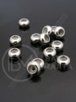 Mărgele din steel 6x3mm cu dop de caucait 1 paquet 2 buc 305723
