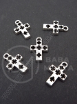 Pandantiv cruce metalică 17x11mm culoare argintie 1 pachet 20 buc 306222