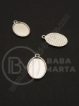 Pandantiv 23x16mm culoare argintie, bază de montare 18x13mm, 1 pachet de 10 bucăți 306827