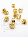 Mărgele 8x4mm OȚEL (304) culoare aurie gaură 5mm 1 pachet 2 buc 305755